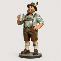Figurine en résine sur mesure de grande taille avec chopes de bière, service de fabrication OEM pour l'Oktoberfest, projet de cadeau de vacances