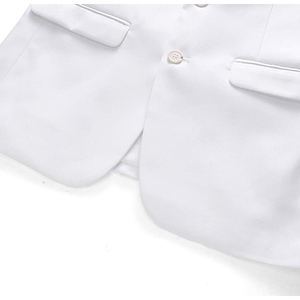 2022 giacca da <span class=keywords><strong>uomo</strong></span> in poliestere solido Slim Fit <span class=keywords><strong>Blazer</strong></span> Casual <span class=keywords><strong>bianco</strong></span> 1 bottone con risvolto dentellato colletto rovesciato - Product Image 5