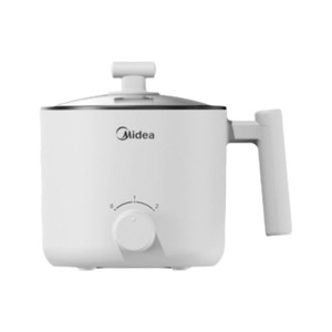 Cuiseur à nouilles électrique Midea 2L, revêtement en acier inoxydable blanc, cuiseur vapeur multifonctionnel pour dortoir et usage domestique - Product Image 1