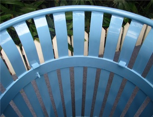 Contenitore per Rifiuti in Acciaio <span class=keywords><strong>da</strong></span> 36 Galloni per Esterni, Vendita Calda in Nord America, Bidone in Metallo con Barre Piatte - Product Image 6