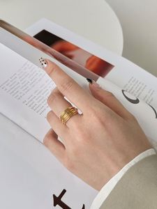 Dylam Minimalist Fashion Jewelry S925 <b>Silver</b> Rhodium 18K Gold Plated Multiple Layer Hallow Out <b>Adjustable</b> Women <b>Rings</b> - Product Image 6