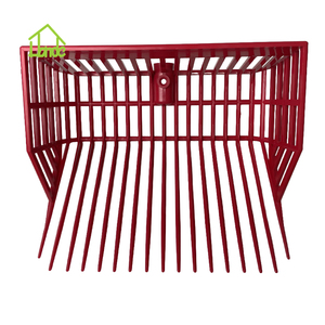 Hochwertiger lila Kunststoff-Pitch-Gabel kopf für die stabile Reinigung von Pferden - Product Image 4