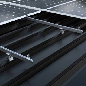 אלומיניום מלא קצה אמצע clamp מסילות גג pv פאנל סוגר מתכת גג l רגל סולארית הרכבה - Product Image 5