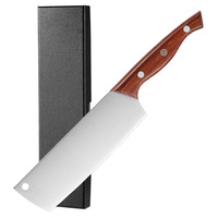 Couteau de chef chinois en acier inoxydable 5Cr15, hachoir à viande, manche en bois de santal rouge, couteau de boucher, couteau de cuisine, hachoir à légumes, trancheuse