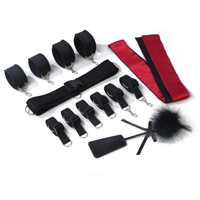 Ensemble de Sangles de Lit BDSM à Succès, Menottes Mains et Pieds, Écarteurs de Jambes, pour Liaison et Entraînement, Masques Oculaires, Jouets Sexuels, Dropshipping