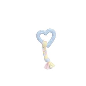 Cœur en TPE de 70 mm avec tresse en coton, 2 couleurs pastel - Product Image 1