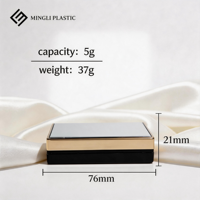 Boîtier compact carré magnétique doré personnalisé ML Pack pour fard à joues, vide, avec miroir, étui à poudre compacte