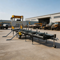 Nueva Sierra de Cinta Horizontal Portátil de Alta Eficiencia de 5.5KW con Motor Eléctrico para Procesamiento de Tablas de Madera Dura de 31 Pulgadas