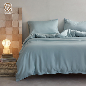 Bán buôn tùy chỉnh hiện đại phong cách tre Khăn trải giường thiết lập duy nhất đôi hoặc Vua Kích thước ngủ Viện trợ được trang bị phẳng Duvet cover bộ đồ giường - Product Image 2