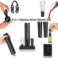 Ensemble tire-bouchon électrique créatif pour vin, accessoires de vin électriques, ouvre-bouteille sans fil, coffret ouvre-bouteille électrique