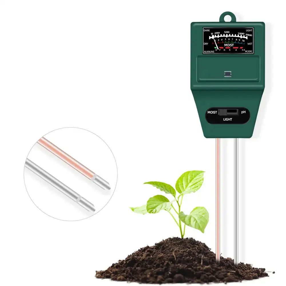 3-in-1 PH ánh sáng độ ẩm độ chua Meter đất Tester độ ẩm Meter cho cây hoa