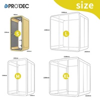 Prodec prix de cabine acoustique cabine insonorisée cabine de réunion cabine téléphonique en verre de confidentialité pour l'aéroport