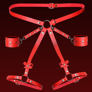Scarletsin Costume <span class=keywords><strong>BDSM</strong></span> in Pelle Senza Schienale con Halter e Apertura all'Inguine Impermeabile - Product Image 3