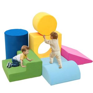 Toddler Toys Indoor, 7-Piece Colourful <b>Foam</b> Blocks, Soft <b>Play</b> Climbing for Toddlers - Product Image 1