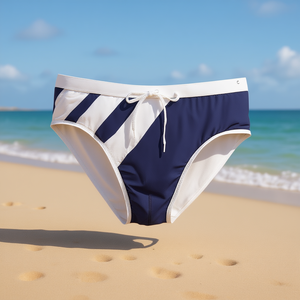 HDJ Bañador para hombre, color azul marino, de secado rápido, con cordón, pantalones cortos informales, M/L/XL/XXL - Product Image 2
