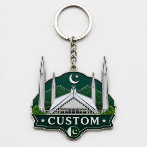 Porte-clés personnalisés en gros de haute qualité du Pakistan, pendentifs lieux emblématiques, design culture islamique, cadeau souvenir - Product Image 2