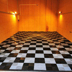 Rigid Modular Colorful Interlocking PP Garage Floor Tiles Plastic Garage Flooring for Car Detailing Shop Workshop - Product Image 2