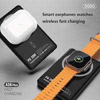 Type-c câble 25W Pd charge rapide sans fil 3IN1 chargeur de téléphone banques d'alimentation 5000Mah 10000Mah sans fil Portable magnétique batterie externe