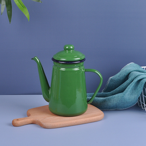 Enamel Gooseneck Coffee Pot <strong>Vintage</strong> Colorful Stovetop <strong>Kettle</strong> for Pour Over Coffee Tea Camping Home - Product Image 4