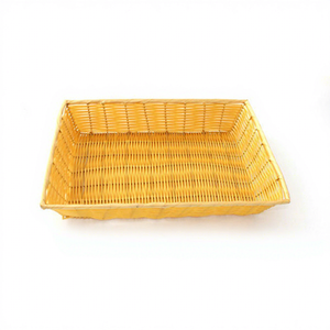 Cesti per Pane in Plastica Intrecciata, Cesti Rettangolari per Esposizione del Pane, Cesti Simil-Rattan per Alimenti e Frutta - Product Image 4