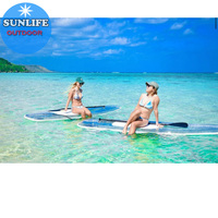 SUP — planche de Surf transparente, accessoire pour position debout, noir et bleu, antidérapant, vente en gros, usine