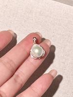 Collier pendentif en argent 925 plaqué or 18 carats avec perle d'eau douce en forme de cœur, perle Edison, chaîne en argent, unisexe, pour tous les jours, anniversaire, UM Jewelry