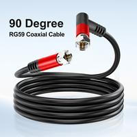 Câble coaxial RG6 à faible perte, haute vitesse, gaine en PVC, blindage tressé, 1080P pour téléviseur HD, antenne satellite