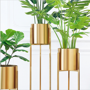 Soporte para Macetas de Hierro Forjado de Estilo <span class=keywords><strong>Moderno</strong></span> de Mediados de Siglo, Exhibidor de Jarrones de Mesa para Interiores, Soporte de Metal para Macetas al por Mayor - Product Image 4