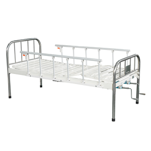 Cama de hospital barata simple de metal con siderail y ruedas con cerradura usada segunda cama médica precio de fábrica - Product Image 5