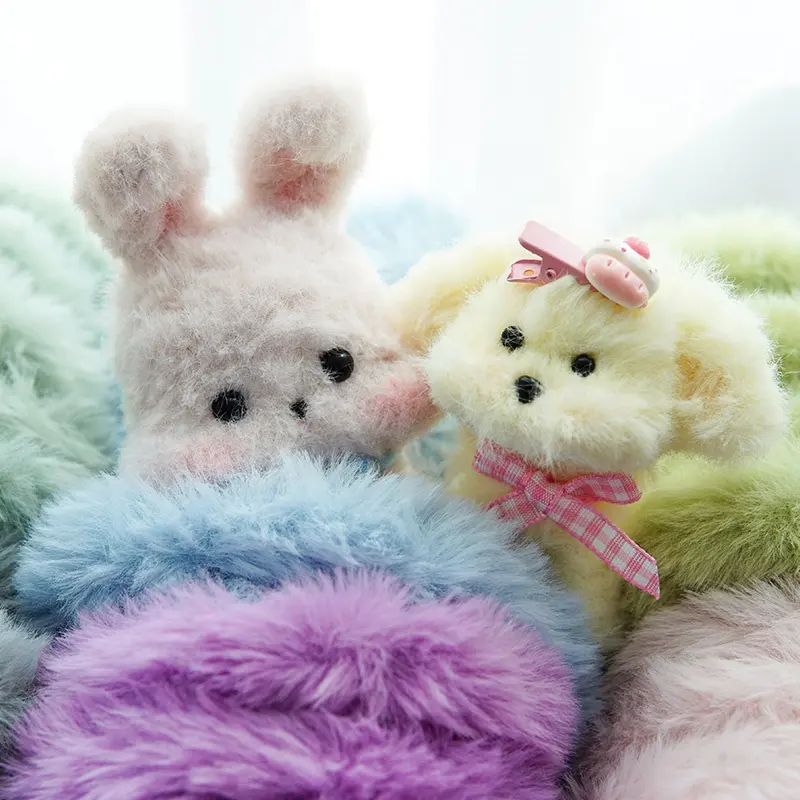 Bohe Pipe Cleaner Craft 15mm-40mm Rabbit Hair Plush Fuzzy Sticks Twist Sticks Cute Dolls DIY Gift OEM ODM Korea moru