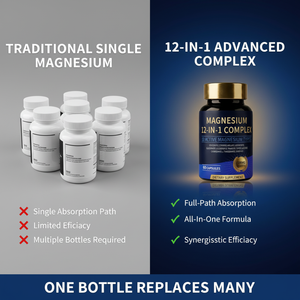 Complejo de Magnesio 700mg, Suplemento 12 en 1 para el Sueño, la Recuperación Muscular y el Apoyo Cerebral - 60 Cápsulas, Fórmula de Potencia Avanzada - Product Image 4