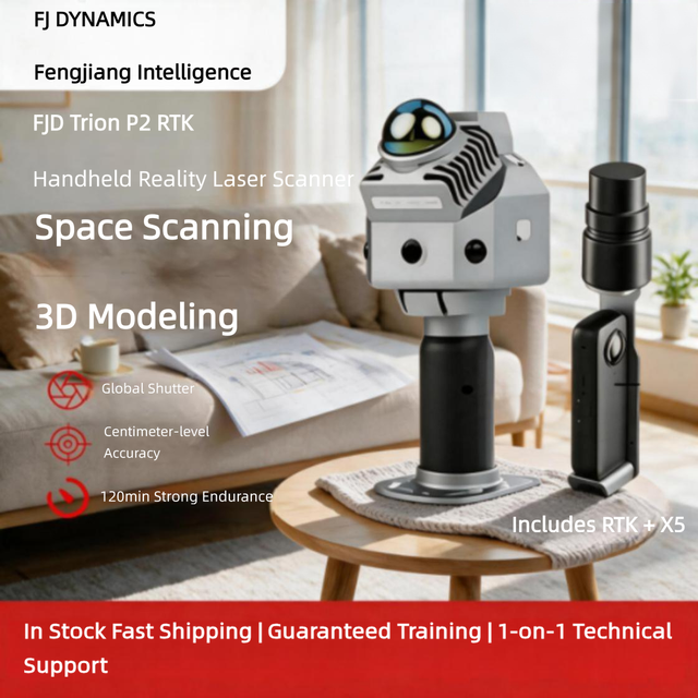 FJD Trion P2 LiDAR 3D Handheld Scanner Camera RTK Module Multi-SLAM Used Real-time Color Point Cloud IP54 -30~65 for