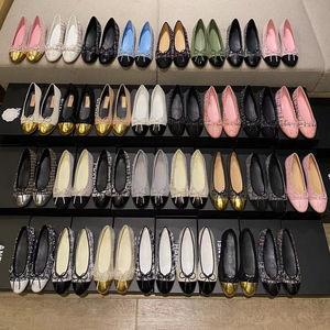 Zapatos Planos de Ballet de Cuero Genuino para Mujer, Diseño Casual con Lazo y Cuadros, Cómodos y Suaves para Primavera - Product Image 6