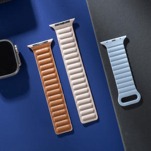 <span class=keywords><strong>Correa</strong></span> de Reloj Magnética de Silicona de Lujo Compatible con <span class=keywords><strong>Watch</strong></span> S8/S9/S10, Hebilla Oculta con Botón de Presión, <span class=keywords><strong>Correa</strong></span> para Reloj Inteligente, Molde Privado - Product Image 1