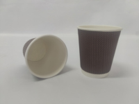 Gobelets à café en papier ondulé de haute qualité 8 oz Gobelets à café jetables Gobelets en papier à double paroi Gobelets à café à emporter pour boissons chaudes