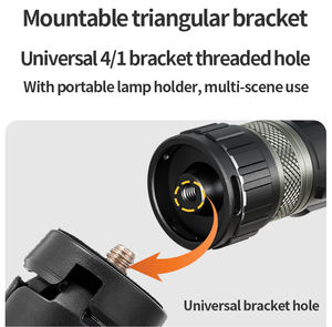 50W 1800 lümen 1500m emniyet çekiç el feneri 5000mah 26800 kamp Torch acil durum taşınabilir güç kaynağı Tripod ayarı alüminyum alaşım - Product Image 5