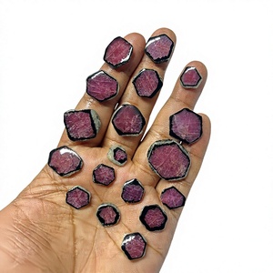 FAIJAN GEMS Hermosas Piedras Naturales Raras de Rubí Trapiche, Gemas con Corte Cabujón Tratadas con Calor, Certificadas por Terceros, Personalizables - Product Image 1