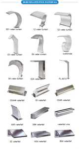 Fuente de Cascada Decorativa de Acero Inoxidable 304 para Exteriores, Adorno de Pared para Jardín y Piscina WATER CROWN - Product Image 5