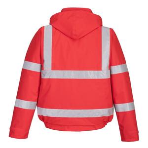 PORTWEST-Blouson aviateur rouge haute visibilité S463RERM-EAN 5036108191468 HI-VIS WORKWEAR - Product Image 2