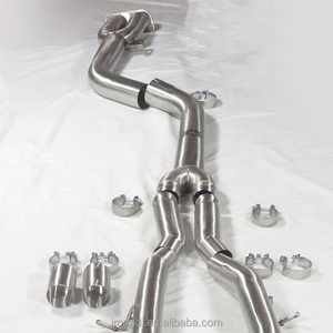 Système d'échappement Valvetronic en acier inoxydable 304 avec embouts noirs brillants pour BMW X3M F97 F98 S58 3.0T - Product Image 4