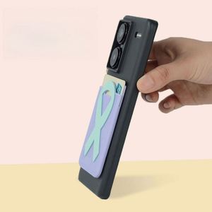 Cartera de Silicona Bicolor para Teléfono - Tarjetero Adhesivo para Estudiantes y Promociones - Product Image 4