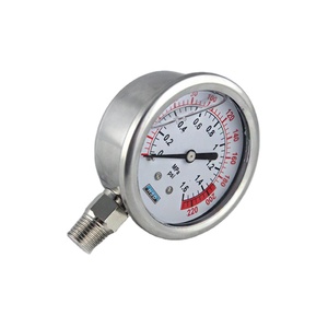 PRECISÃO 2.5 polegada 304 Ss Pressure Gauge Latão Bourdon Tubo Side Mount Vacuum Manômetro - Product Image 6