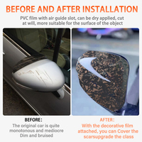 Film de protection de voiture en fibre de carbone holographique PET de qualité supérieure, 8 MIL, auto-réparant, résistant aux UV, vinyle changeant de couleur pour accessoires de voiture