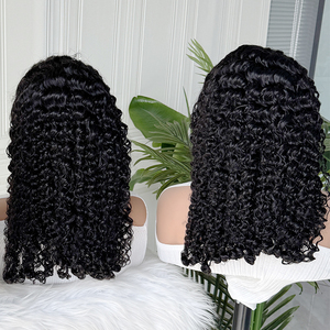 Peluca de Cabello Humano Rizado Birmano, Color Negro Natural, Rizos Suaves y Elásticos, Peluca de Encaje de Alta Densidad con Línea de Cabello Pre-Desplumada - Product Image 1