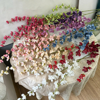 Gesimuleerd bloemen olieverfschilderij Violet Lange Tak Bruiloft Bloemstuk Restaurant Tafeldecoratie Zwaluw Hoge Bloemen