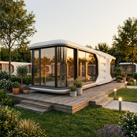 Maison capsule spatiale robuste et résistante aux intempéries, préfabriquée, modulaire, pour camp de travailleurs, pod mobile pour chantier de construction