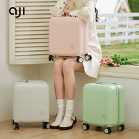 Valise rose légère Spinner Wheels Bagages de voyage pour enfants Bagages à main de 14 pouces