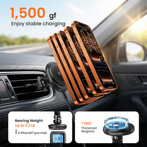 <span class=keywords><strong>Cargador</strong></span> Magnético para Auto de Carga Rápida de 15W, <span class=keywords><strong>Cargador</strong></span> Inalámbrico para Auto con Ventilación de Aire para <span class=keywords><strong>iPhone</strong></span> 16/15/14/13/<span class=keywords><strong>12</strong></span> Series, Superventas - Product Image 4
