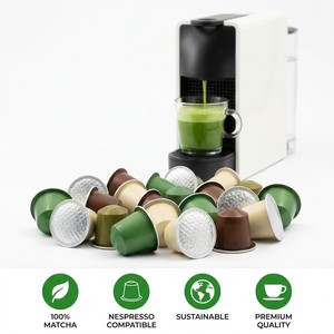 Capsules de Matcha de Grade 7A Elite, Compatibles avec Plusieurs Machines, Vente en Gros, Approvisionnement en Vrac, Fiabilité de la Chaîne d'Approvisionnement, Marque Privée, Logo Personnalisé, OEM - Product Image 2