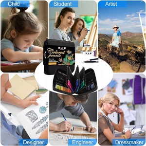 H B 120 Kit de crayons de couleur à base d'huile noyau souple croquis professionnel superposition mélange ensemble de <span class=keywords><strong>dessin</strong></span> d'artiste <span class=keywords><strong>pour</strong></span> adultes adolescents - Product Image 4